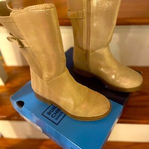 Adorable gold boots for girl - size 12